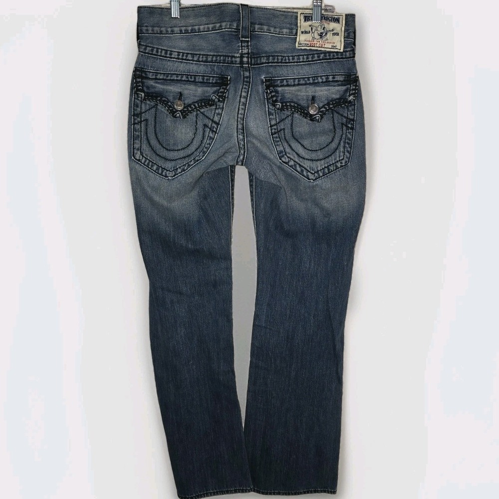 Vintage True Religion Joey Jeans‎ Men's 32x32 Thick Stitch Made in USA Bootcut